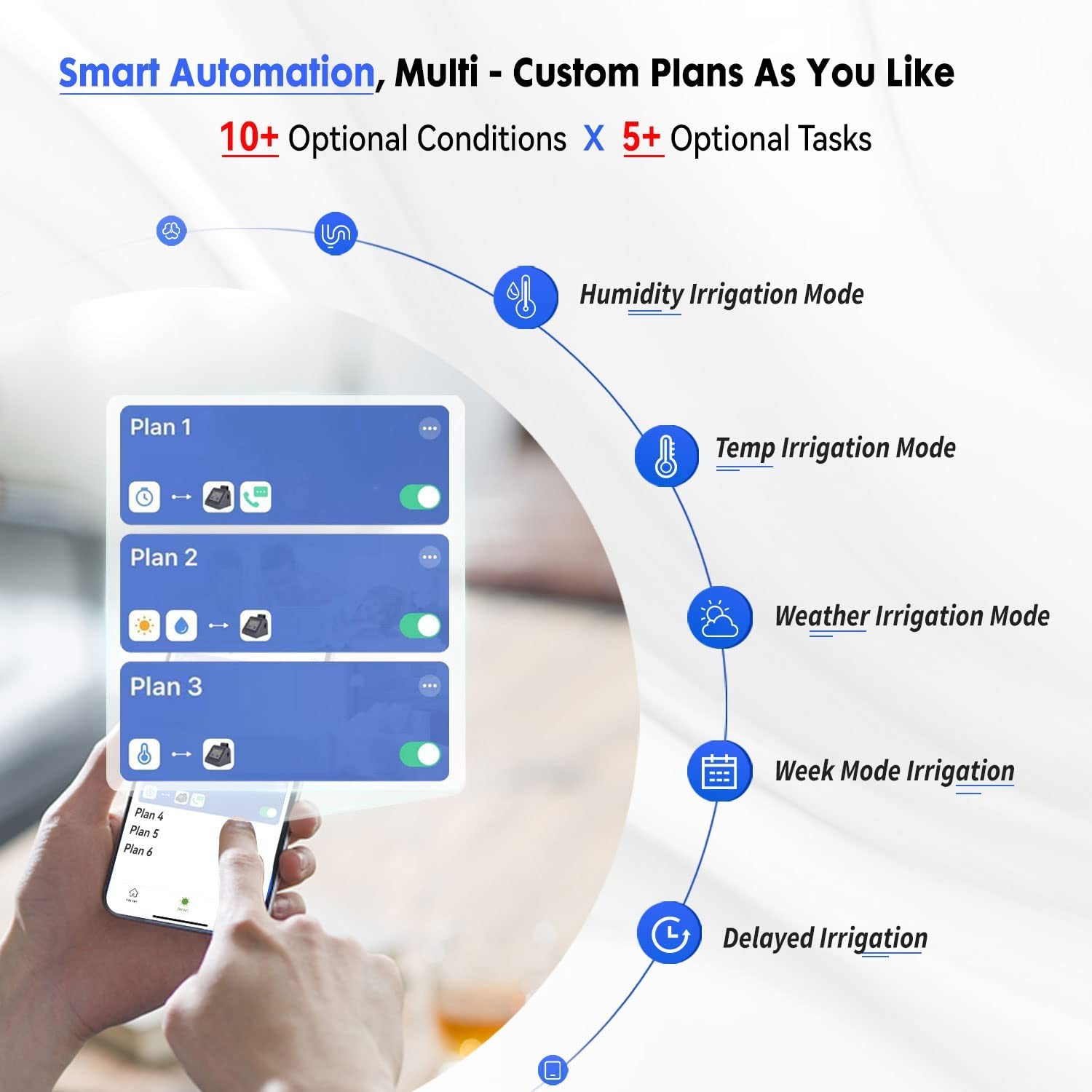 RAINPOINT WiFi Automatic Watering System For Indoor Potted Plants, DIY Drip Irrigation Kit Remotely Control Auto/Manual/Delay Watering Mode via APP, Automatic Self-Watering Irrigation System with Pump