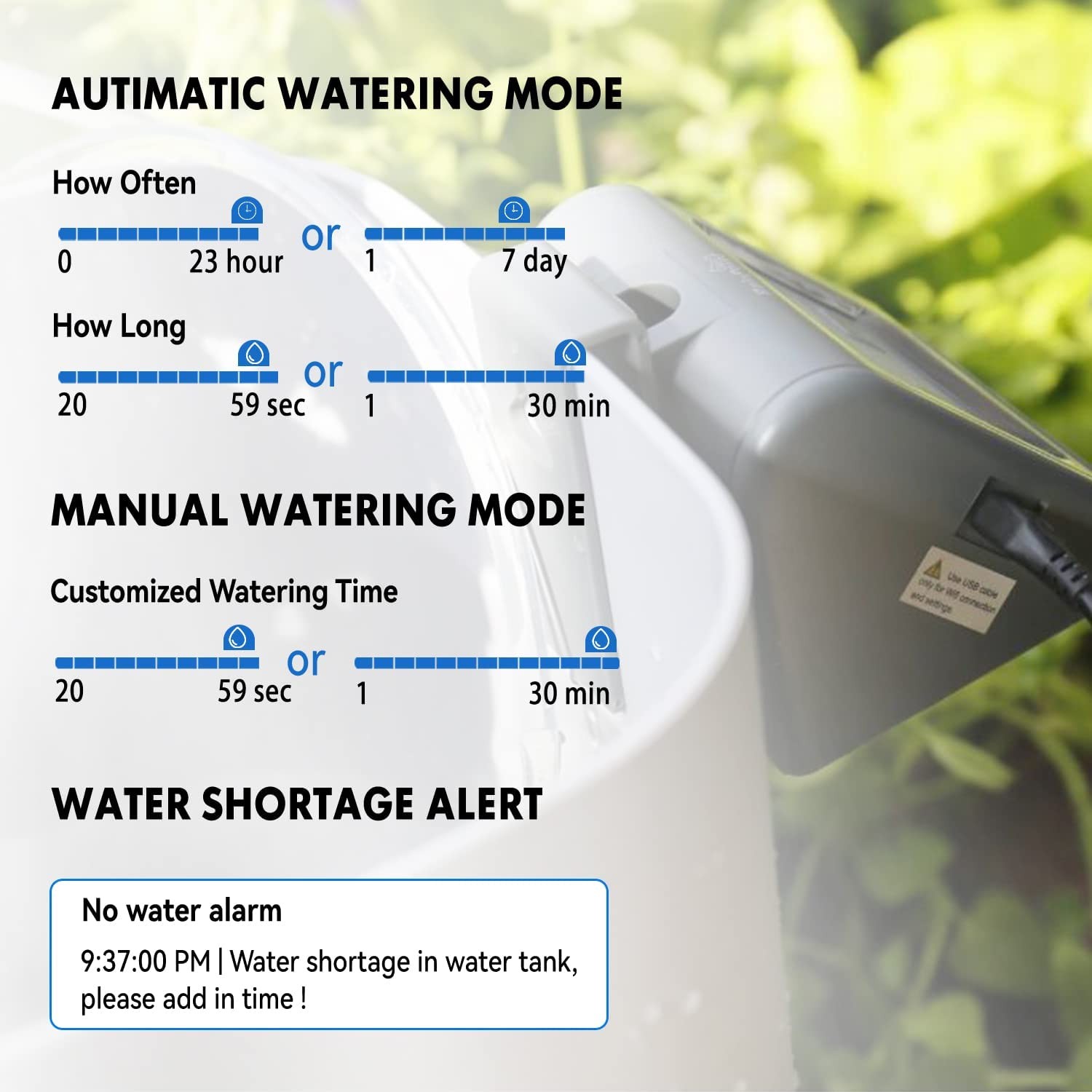 RAINPOINT WiFi Automatic Watering System For Indoor Potted Plants, DIY Drip Irrigation Kit Remotely Control Auto/Manual/Delay Watering Mode via APP, Automatic Self-Watering Irrigation System with Pump