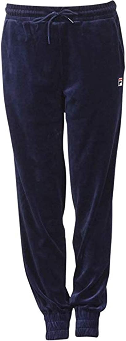 Fila Women s Jodi Velour Jogger Pants (L, Navy)