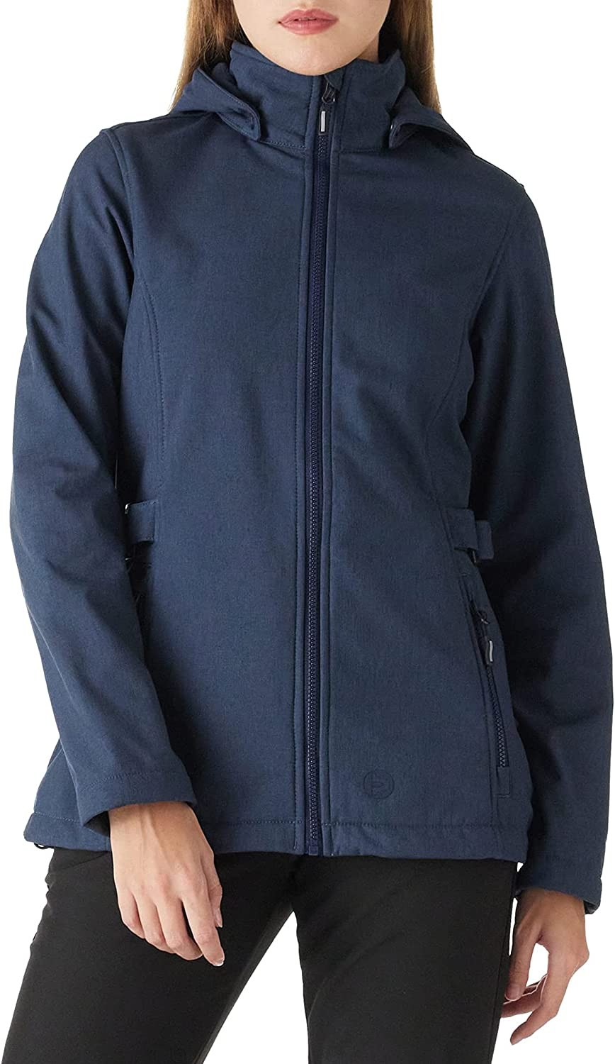 Outdoor Ventures Women s Softshell Jacket with Removable Hood, Insulated Windbreaker Waterproof Warm Fleece Lined Coat