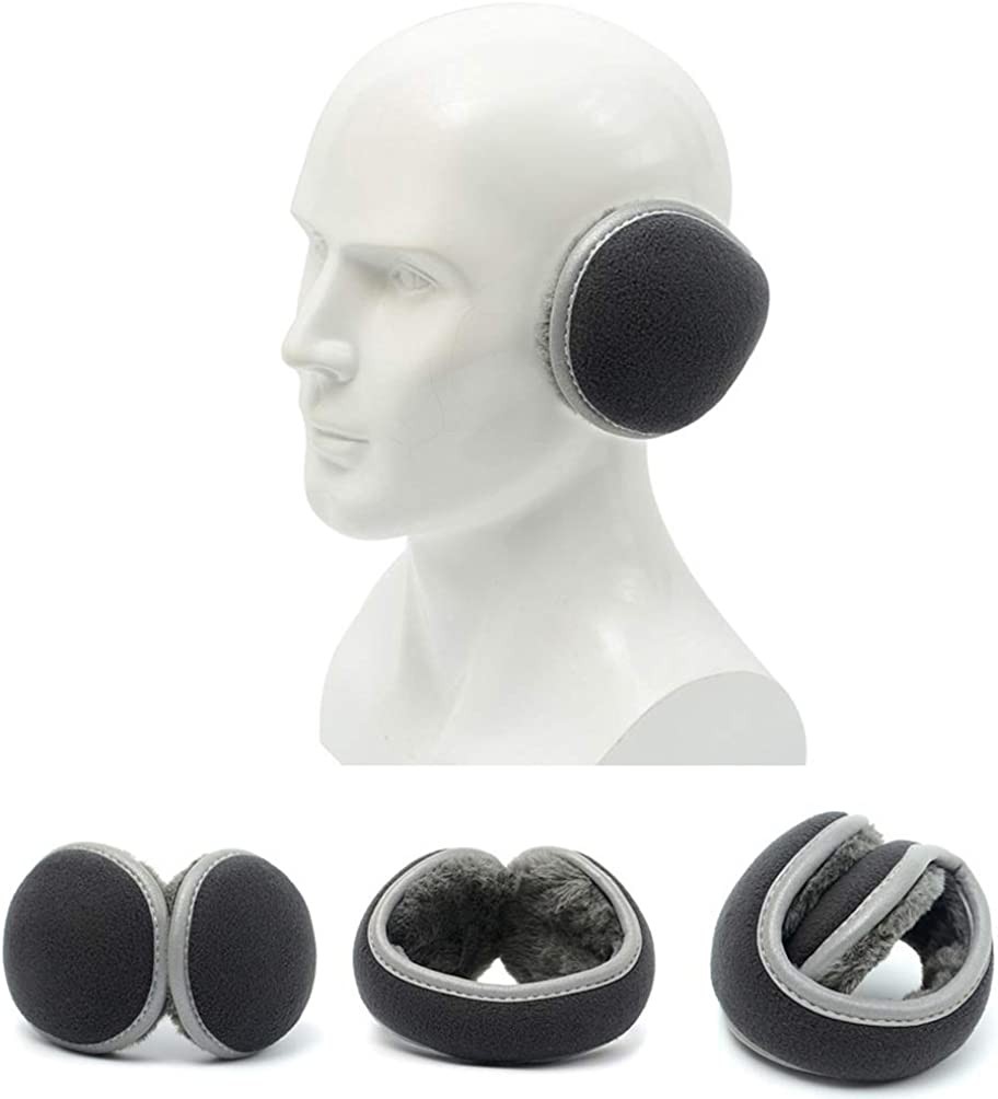 Teensery Unisex Winter Ear Muffs Foldable Fleece Lined Warm Ear Warmers for Women and Men