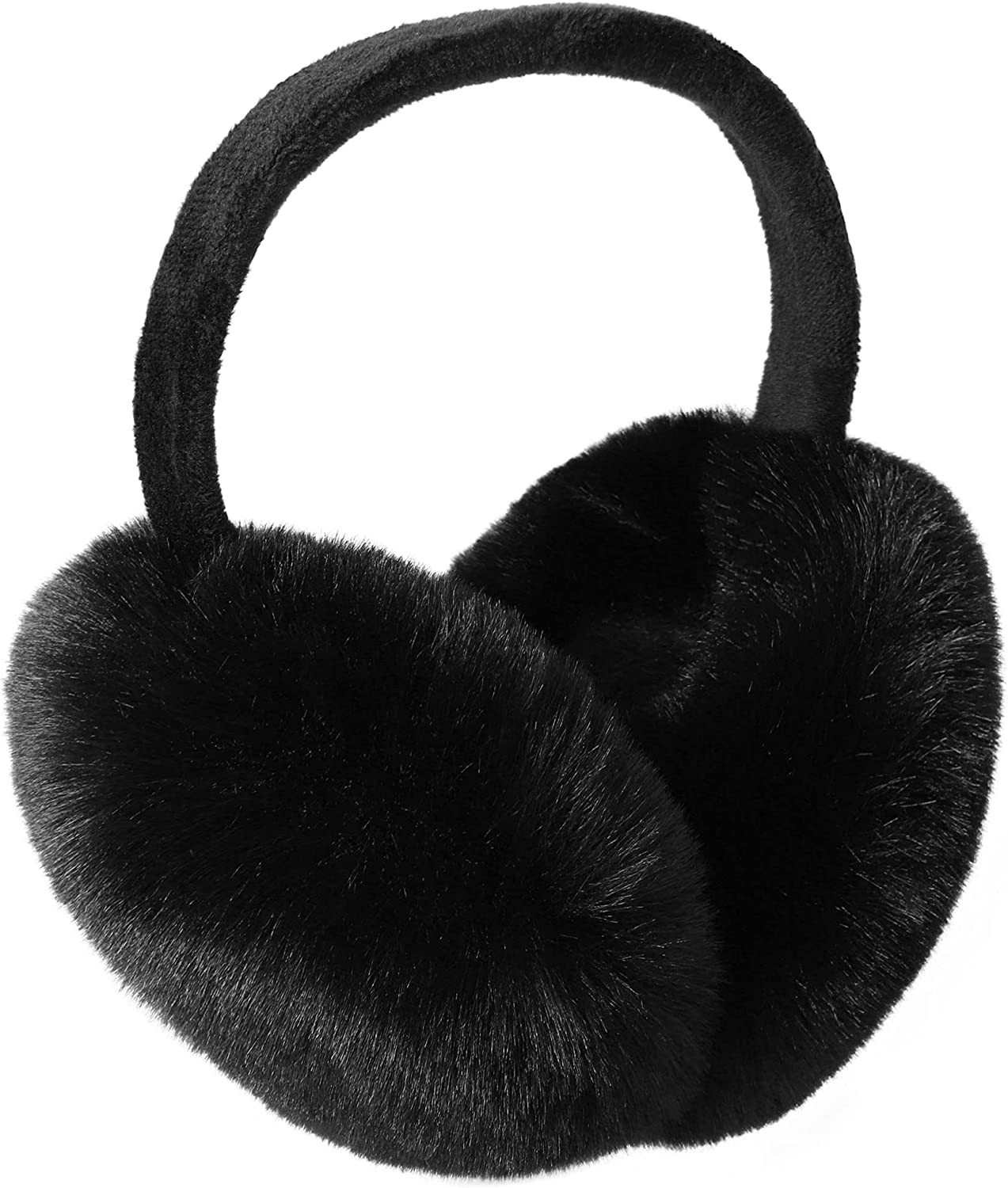 Simplicity Unisex Warm Faux Furry Winter Outdoor EarMuffs Foldable Ear Warmer