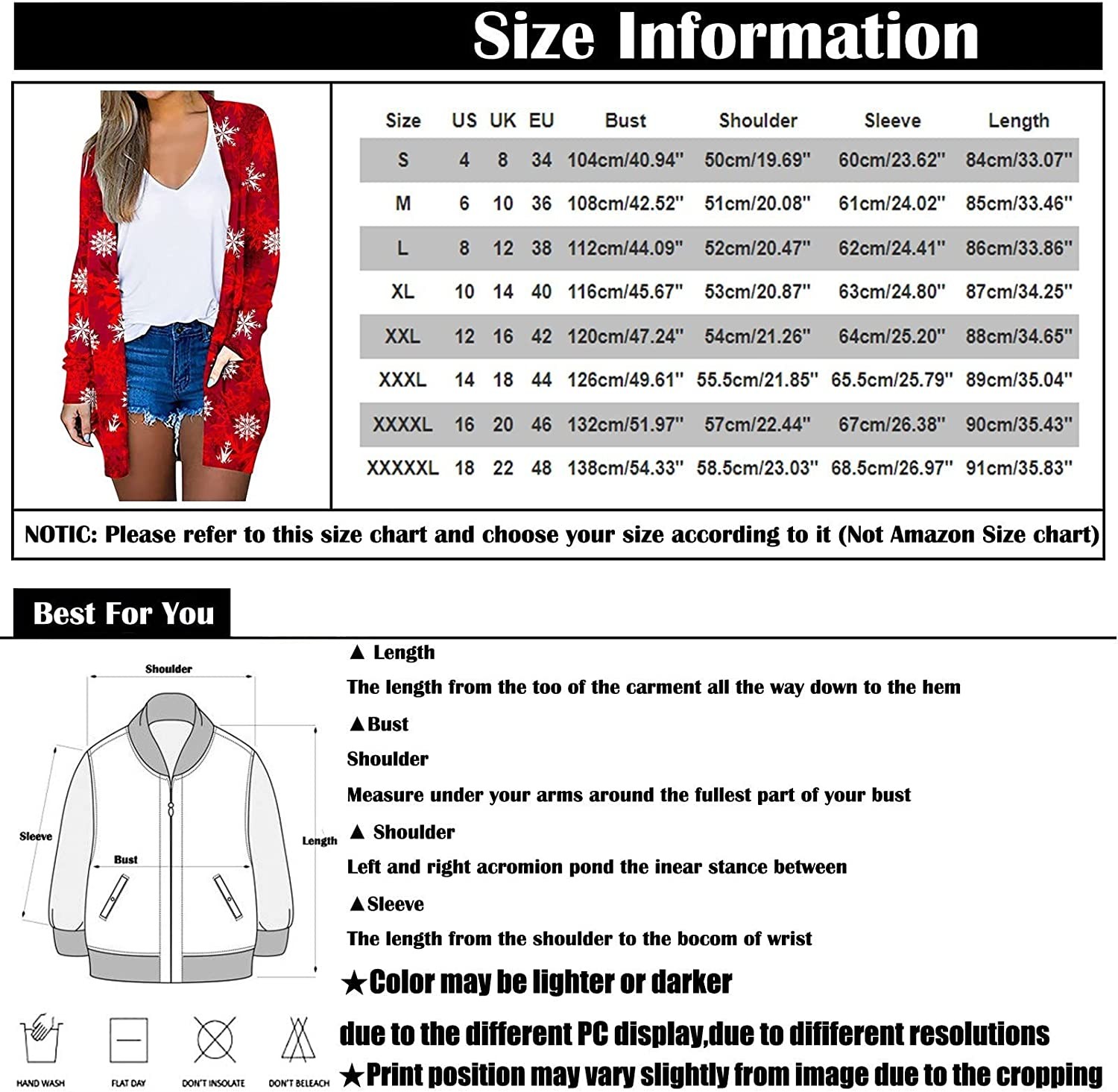ZEFOTIM Christmas Cardigan for Women 2022 Comfy Casual Lightweight Open Front Cardigan Long Sleeve Graphic Tops Shirts