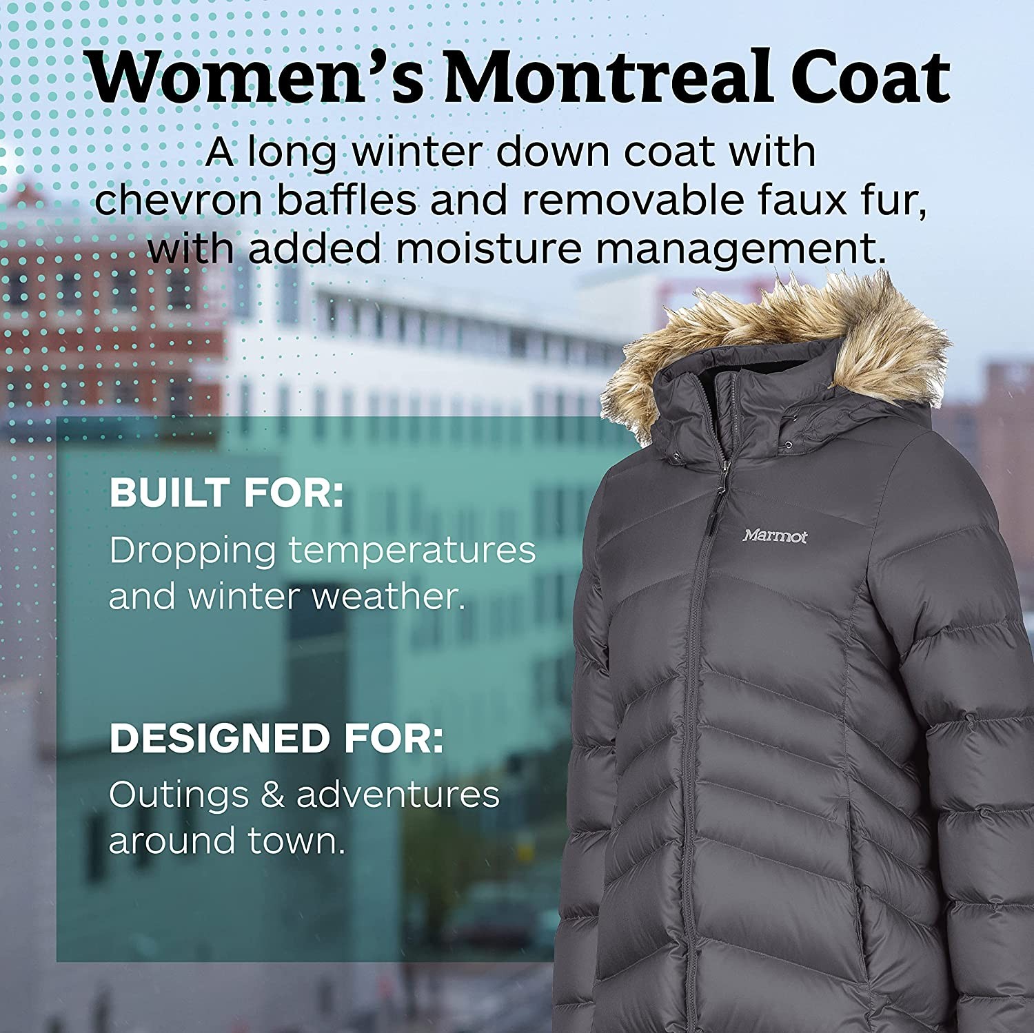 Marmot Montreal Women s Knee-Length Down Puffer Coat, Fill Power 700
