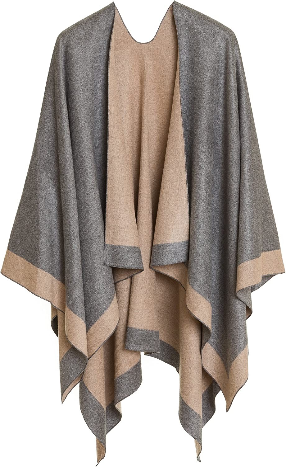 Women s Shawl Wrap Poncho Ruana Cape Cardigan Sweater Open Front for Spring Fall Winter