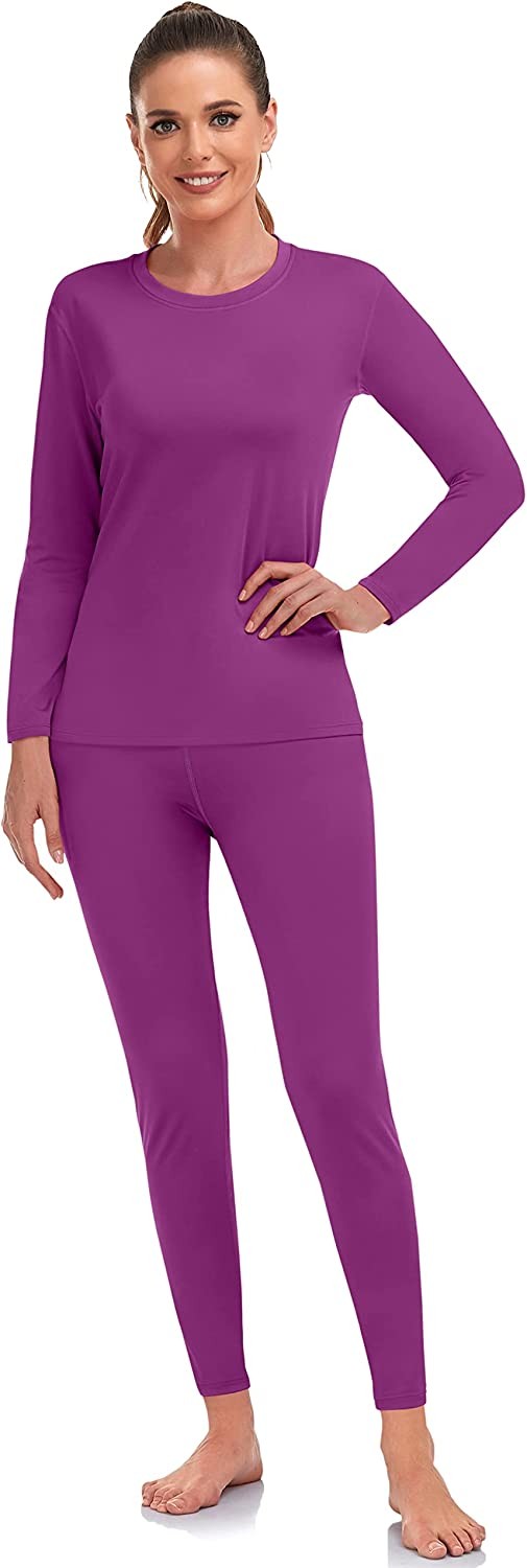 MIRITY Thermal Underwear for Women - Long Johns with Fleece Lined Cold Weather Base Layer Pajama set