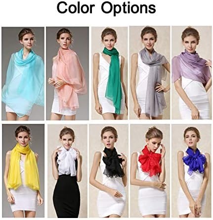 Long Silk Scarf in Pure Single Color,10 Colors,100% Silk,Rectangle 180cm x 110cm,真丝围巾