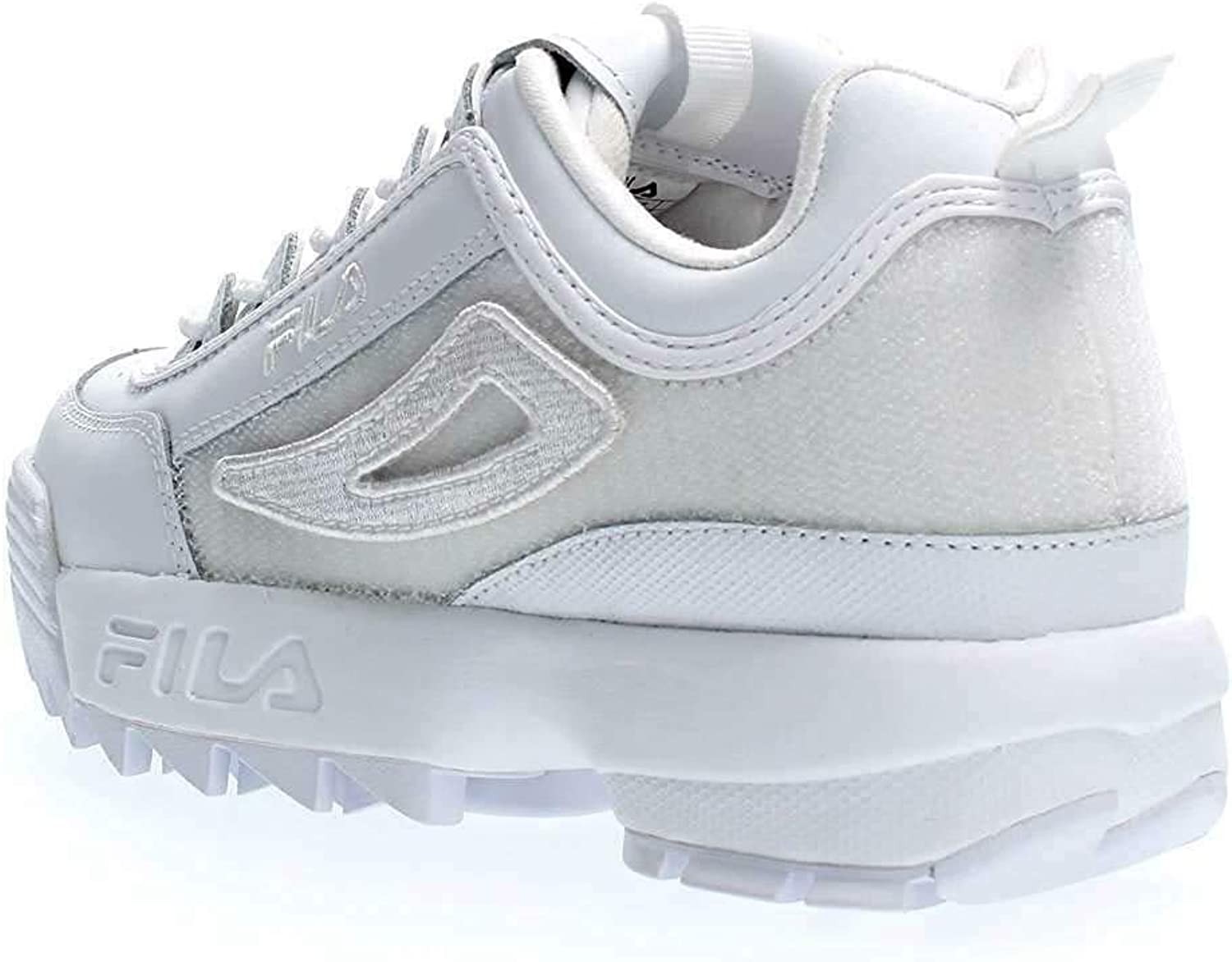Fila Women s Disruptor II Patches White/White (5FM00538 100) - 10
