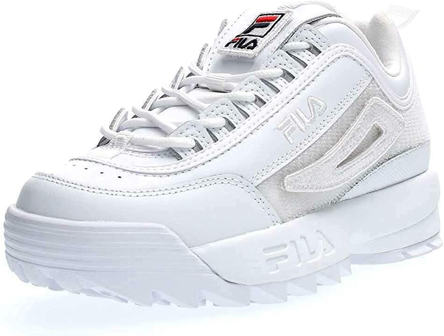 Fila Women s Disruptor II Patches White/White (5FM00538 100) - 10