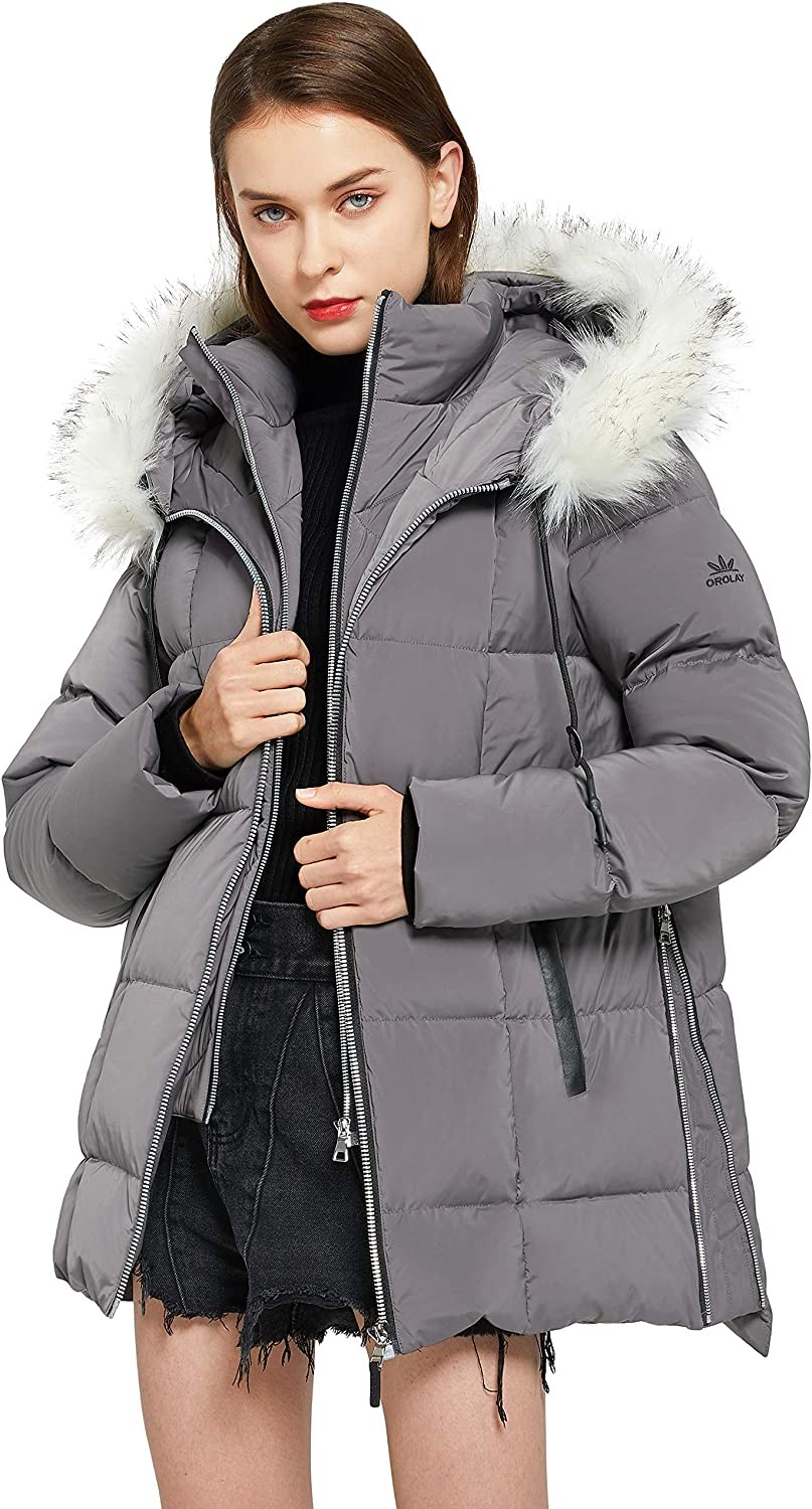 Orolay Women s Thickened Winter Bubble Down Coat Inner Vest Hooded Puffer Jacket