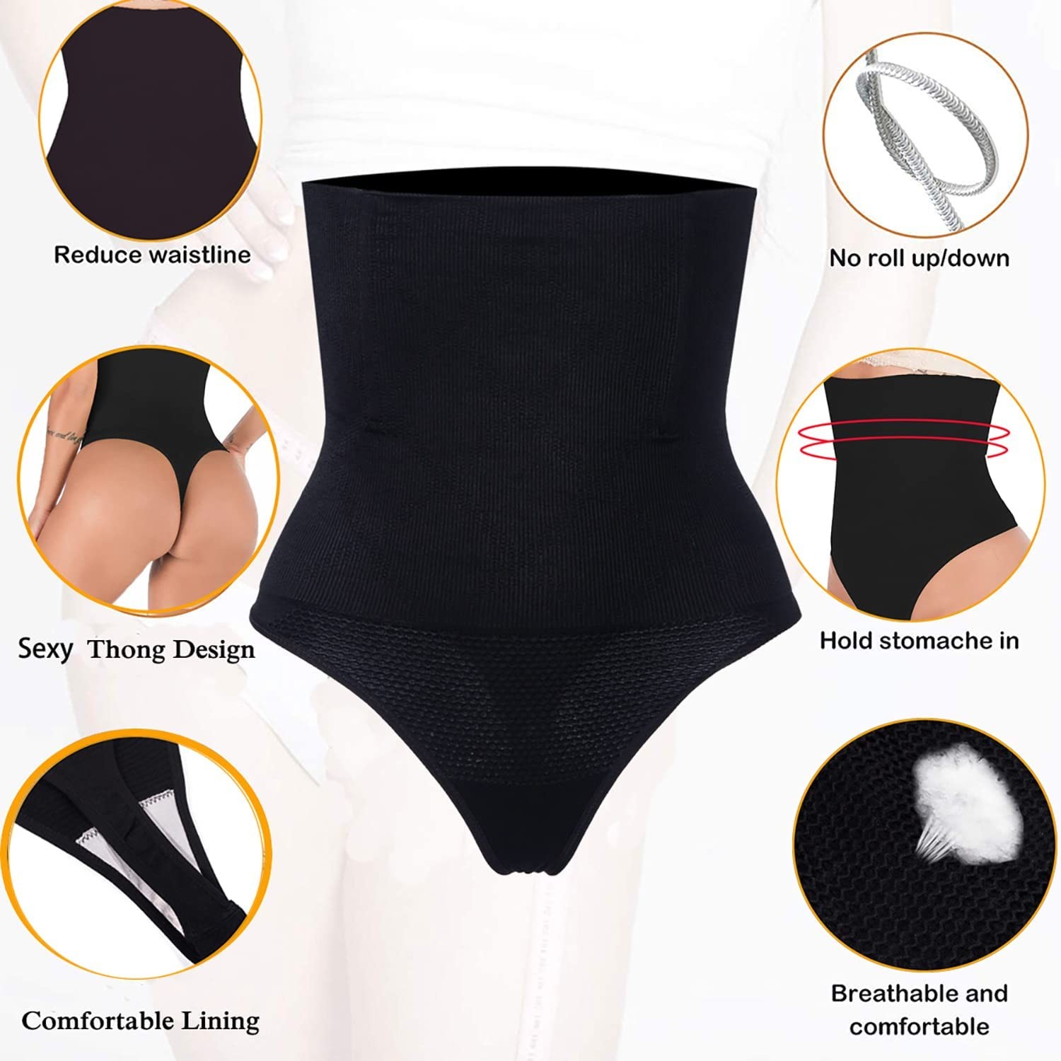 Hioffer 328 Women Waist Cincher Girdle Tummy Slimmer Sexy Thong Panty Shapewear