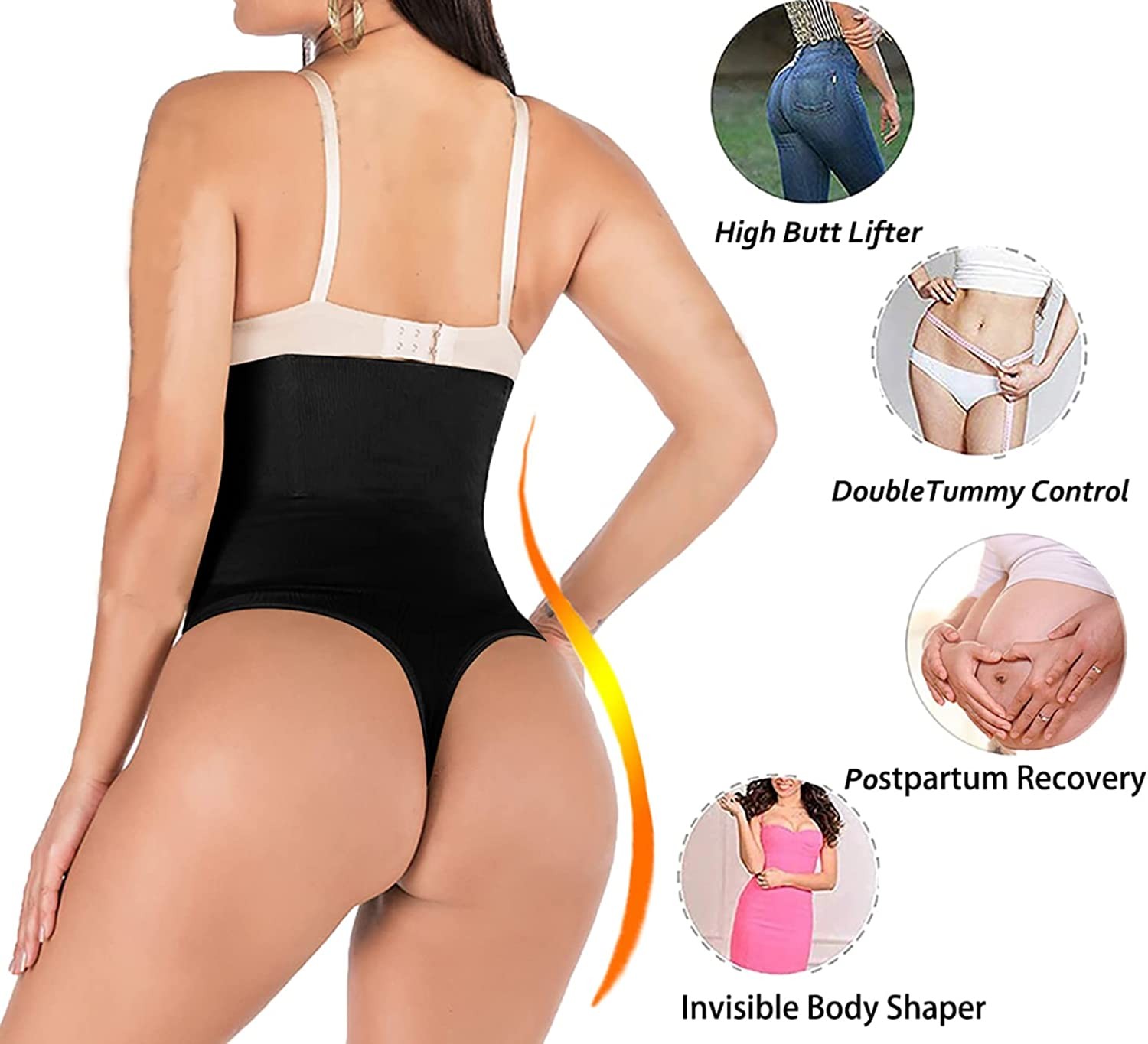 Hioffer 328 Women Waist Cincher Girdle Tummy Slimmer Sexy Thong Panty Shapewear