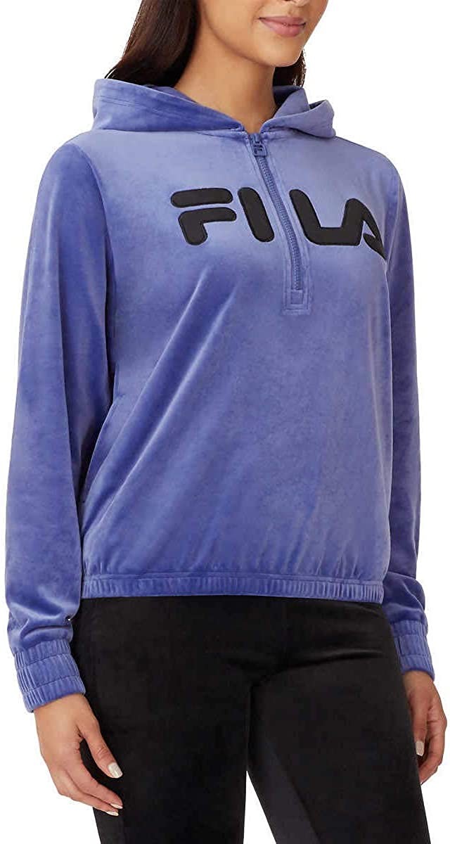 Fila Womens Velour Quarter Zip Hoodie
