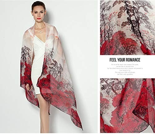 Silk Scarf,Chiffon Quality Semi-Transparent Silk Scarf,100% Silk,8 Styles,180cm x 110cm,真丝围巾
