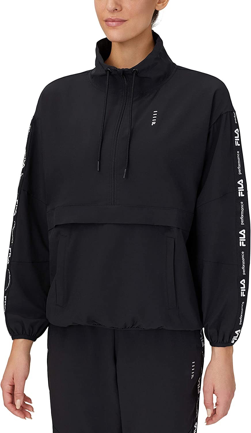 Fila Women s Demi Half Zip Stretch Woven Windbreaker
