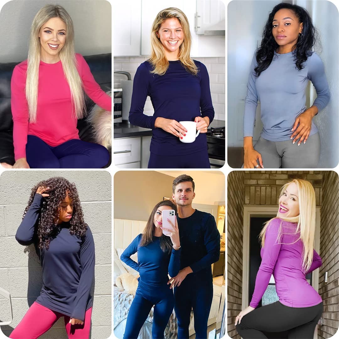 Thermajane Thermal Shirts for Women Long Sleeve Winter Tops Thermal Undershirt for Women