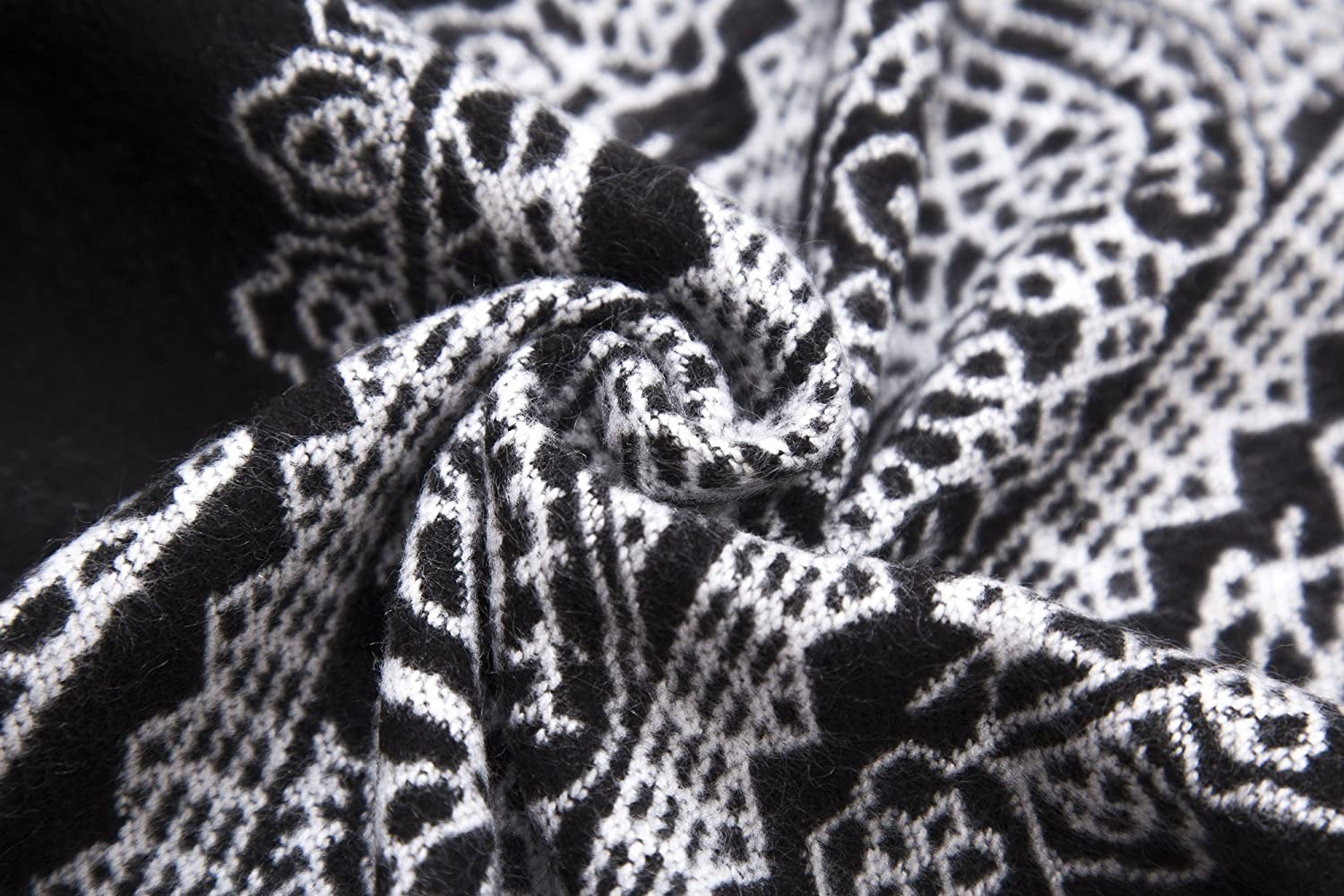 Women s Vintage Pattern Open Front Poncho Cape Shawl Winter Shawl Wraps