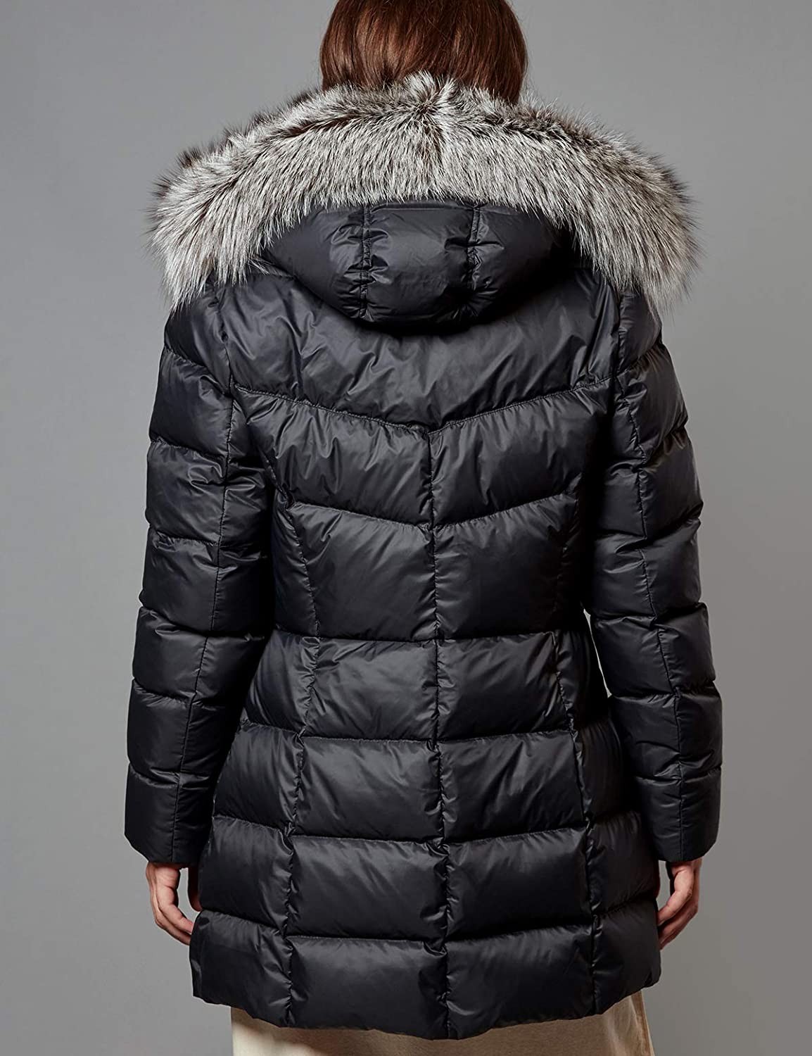 Escalier Women s Down Jacket Winter Long Parka Coat with Raccoon Fur Hooded…