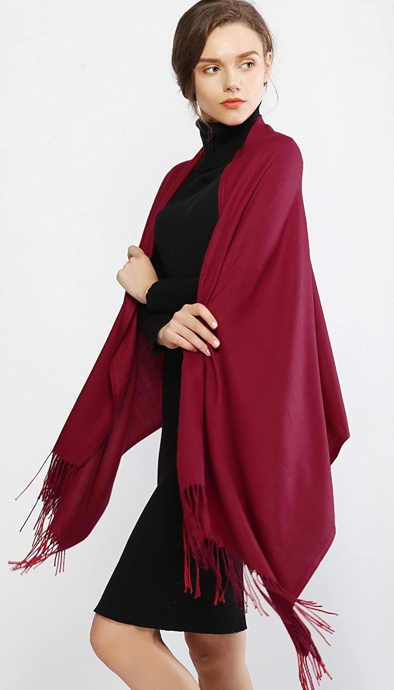 RIIQIICHY Women s Scarf Pashmina Shawls and Wraps for Evening Dress Bridesmaid Wedding Bridal Winter Warm Long Large Scarves