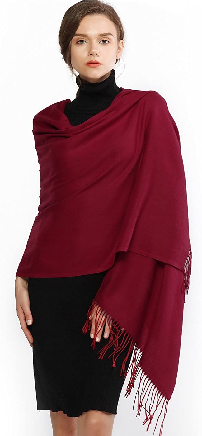 RIIQIICHY Women s Scarf Pashmina Shawls and Wraps for Evening Dress Bridesmaid Wedding Bridal Winter Warm Long Large Scarves