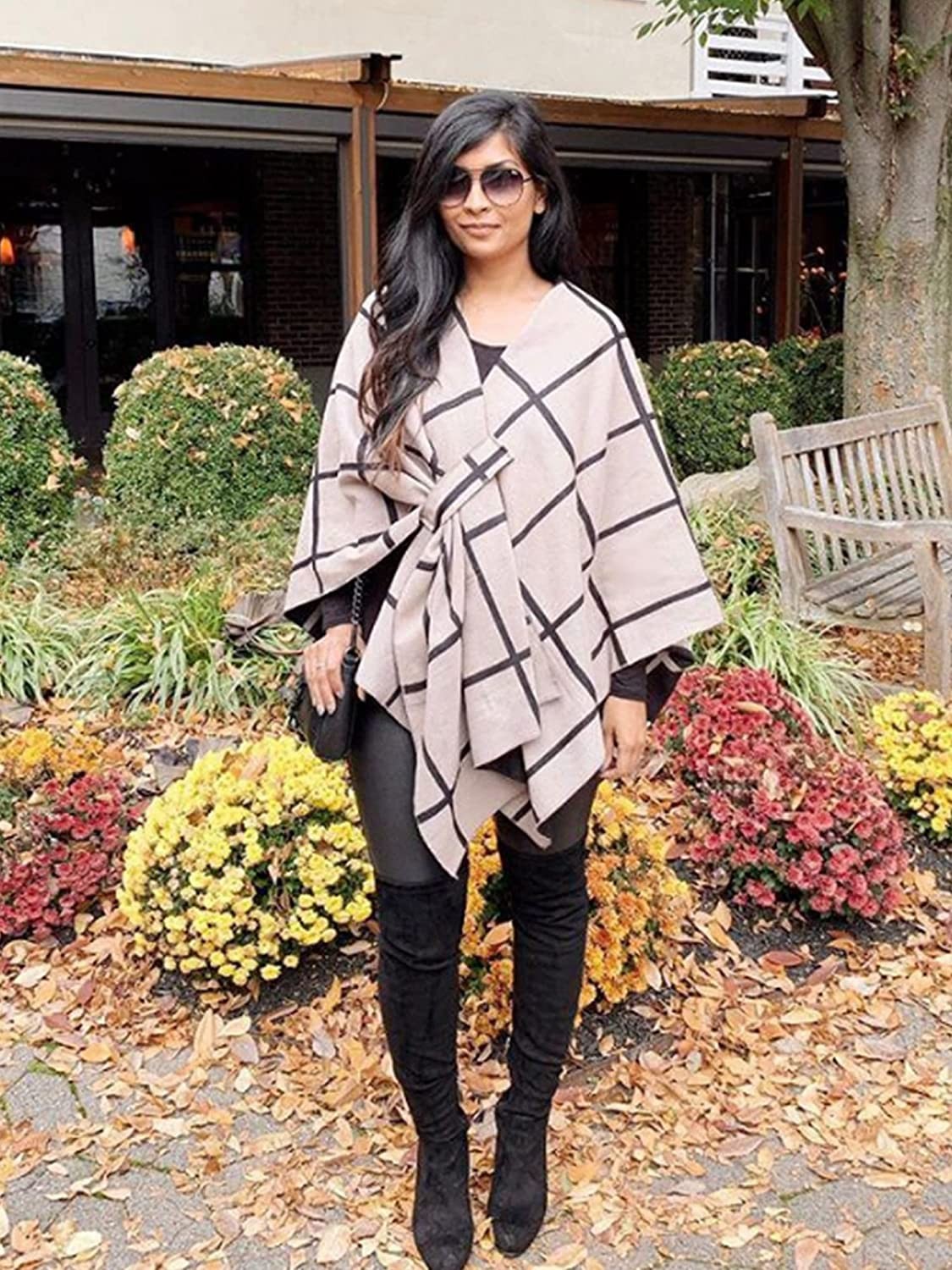 Moss Rose Women s Shawl Wrap Poncho Ruana Cape Open Front Cardigan Shawls for Fall Winter