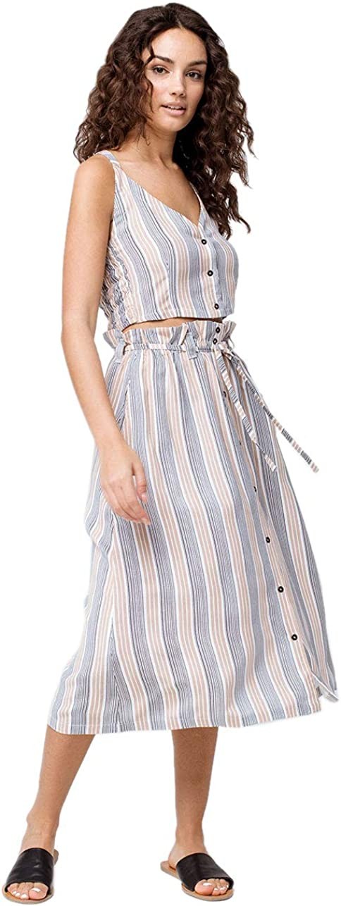 RVCA Women s Oslo High Rise Midi Skirt