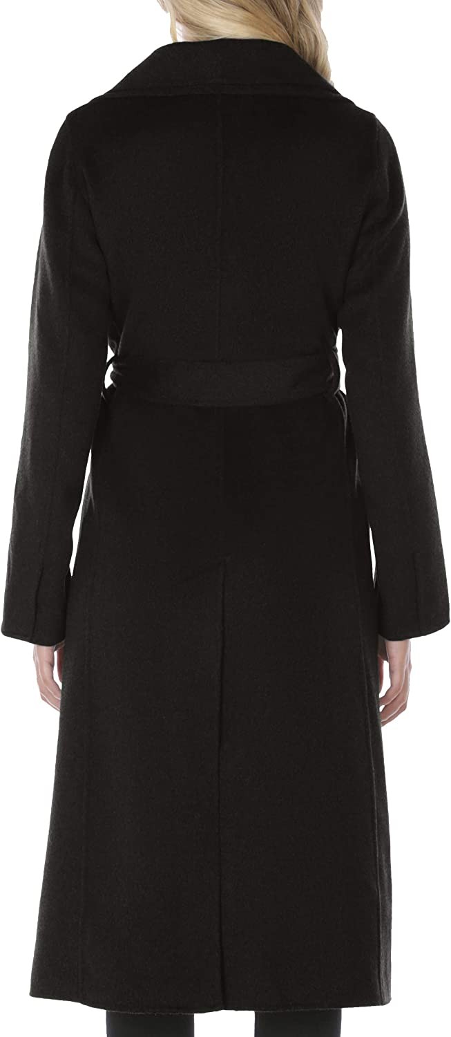 TAHARI Women s Maxi Double Face Wool Blend Wrap Coat