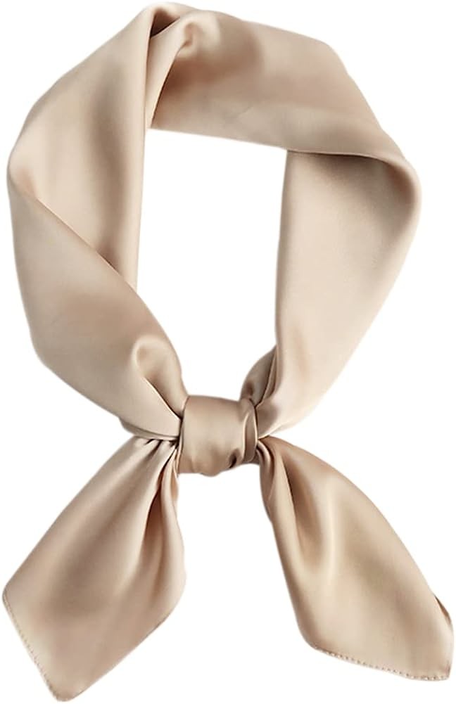Belsen Fashion Solid Silk Scarf 27.5" Lightweight Neckerchief Square Scarves