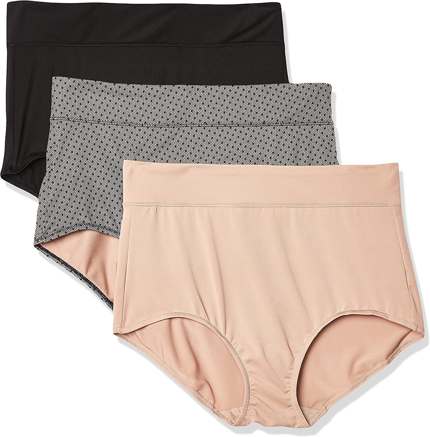 Warner s Women s Blissful Benefits No Muffin Top 3 Pack Brief Panty