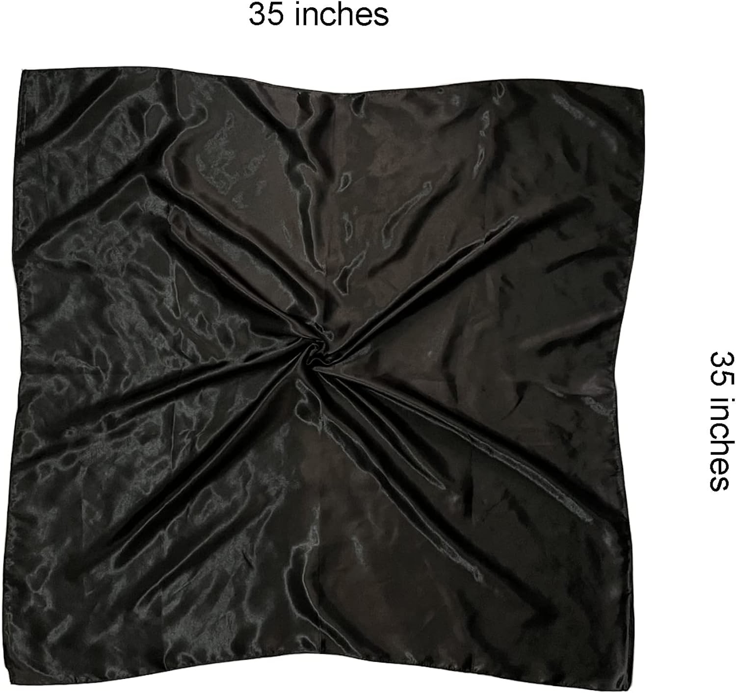 4 Pack 35" Women Large Satin Square Scarves Silk Like Feeling Headscarf Hair Neck Wrapping Scarves Gift for Women Girls