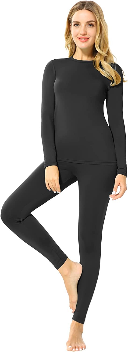 ViCherub Thermal Underwear Set for Women Fleece Lined Long Johns Base Layer Soft Top Bottom
