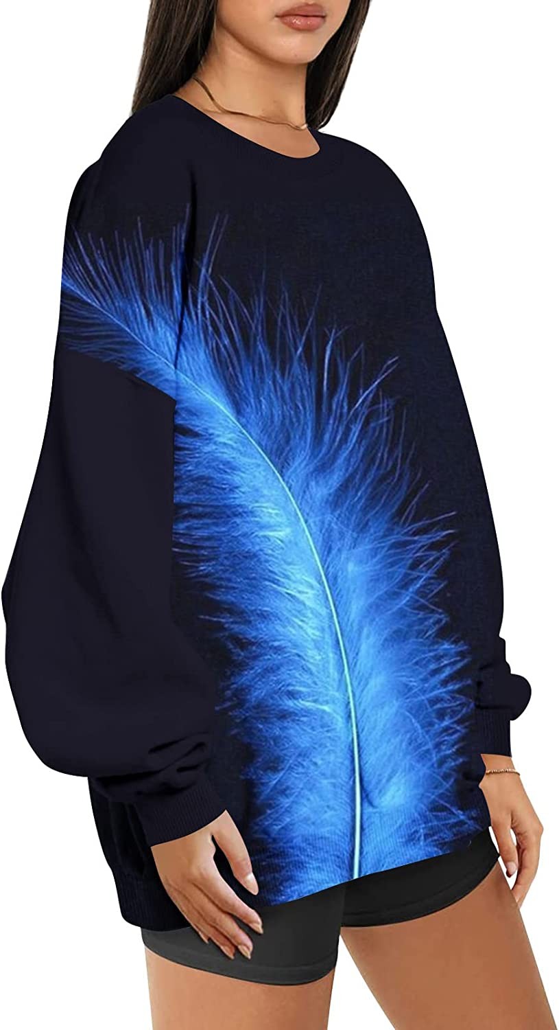 Womens Sweatshirt 2022 Fall Winter Fashion Long Sleeve Crewneck Sweat Shirts Cute Tops Casual Trendy Hoodie Pullover