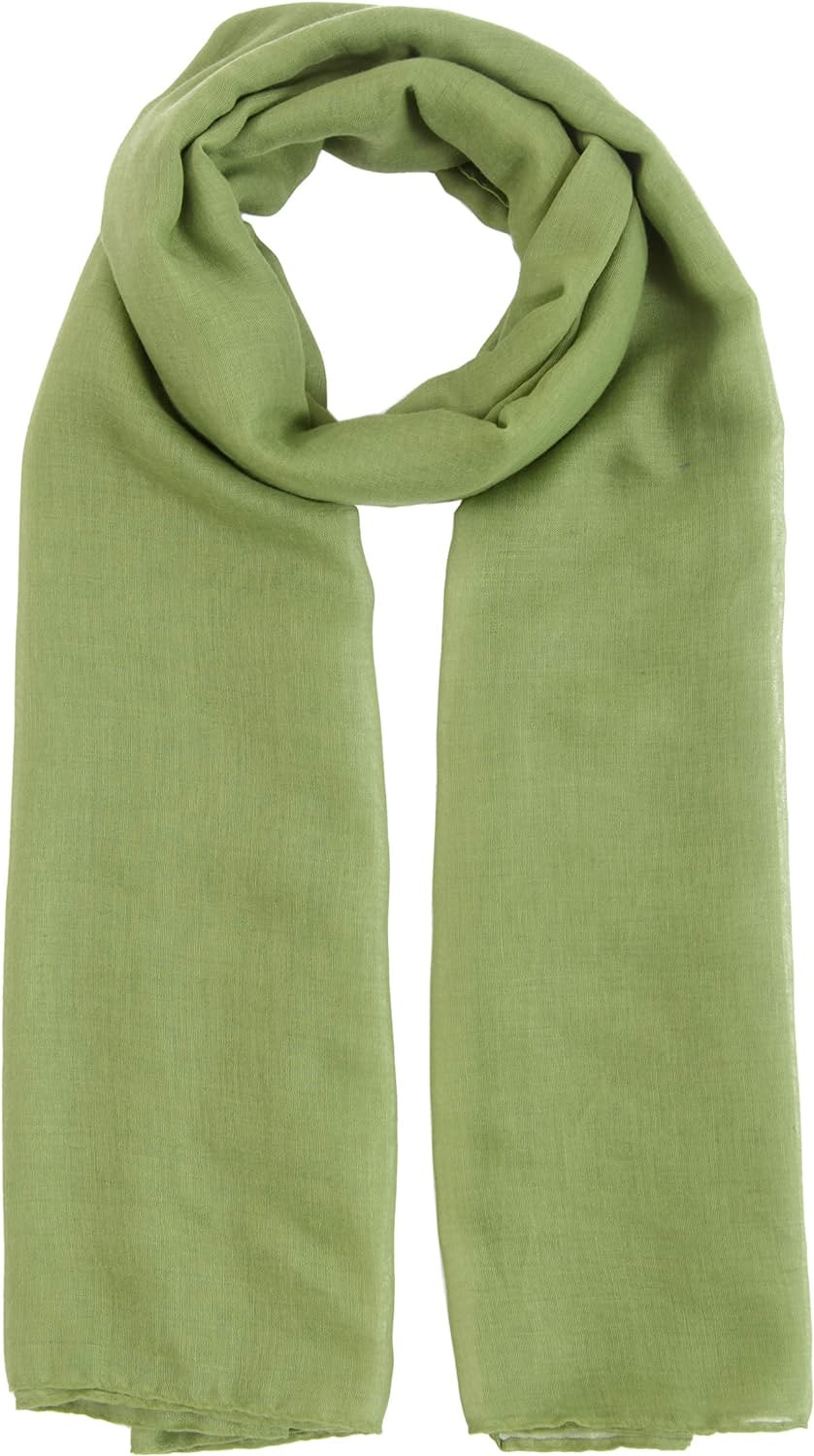 MissShorthair Womens Solid Color Scarfs Long Lightweight Scarf for Women Large Sheer Wrap Shawl