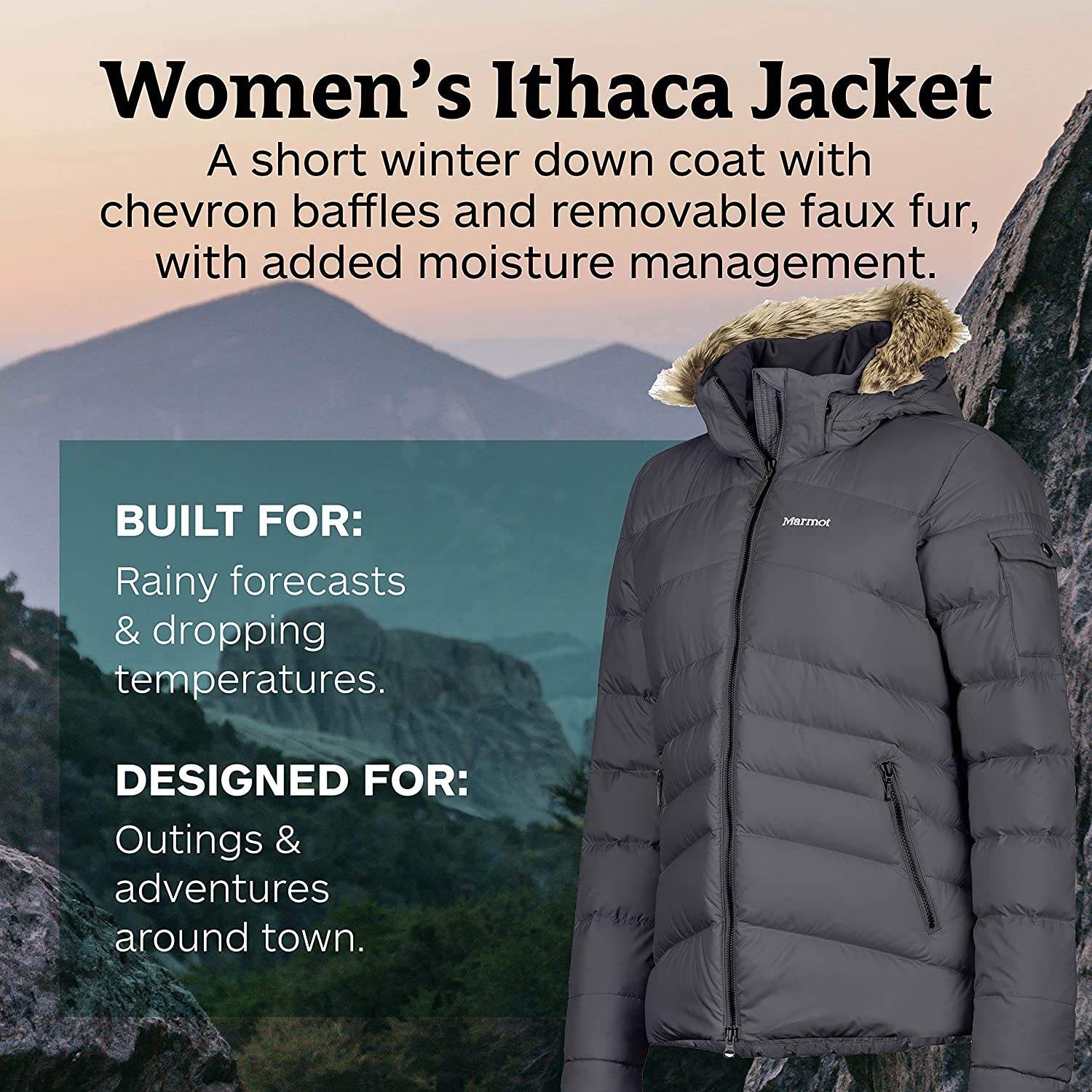 Marmot Women s Ithaca Down Puffer Jacket, Fill Power 700
