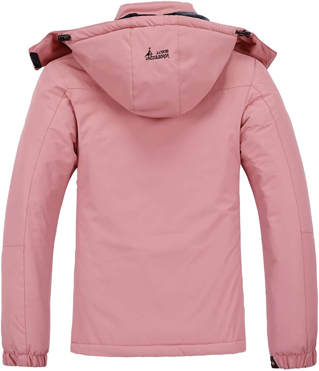 MOERDENG Women s Waterproof Ski Jacket Warm Winter Snow Coat Mountain Windbreaker Hooded Raincoat Jacket