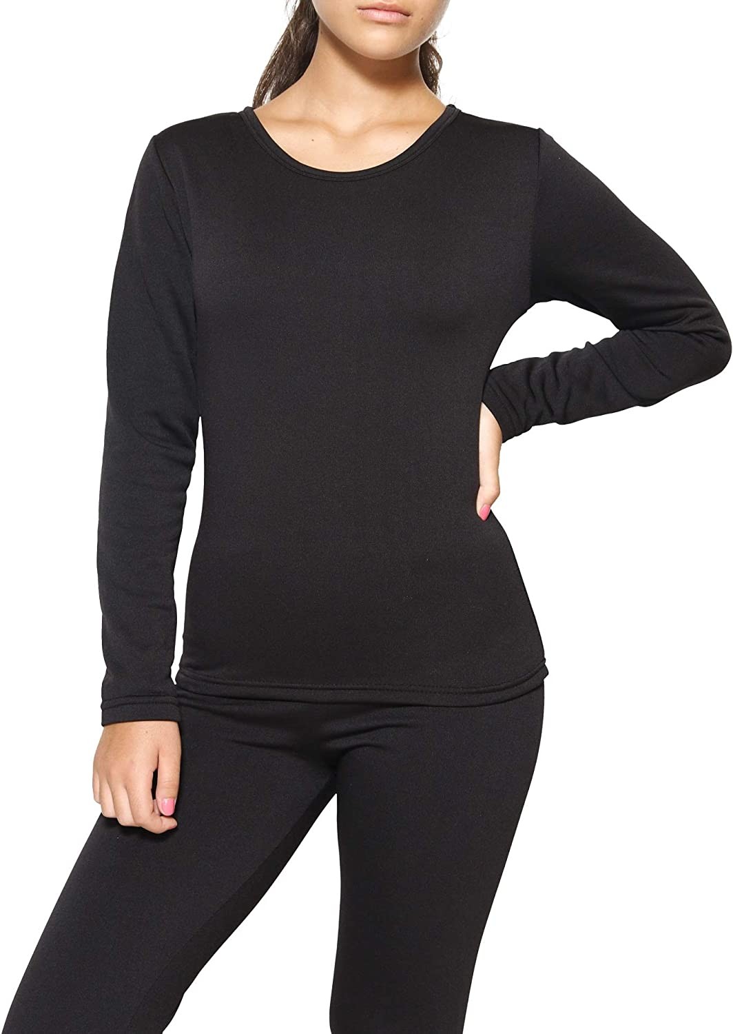 4 Piece: Womens Thermal Underwear Set - Thermal Underwear for Women Fleece Lined Top & Bottom Long Johns