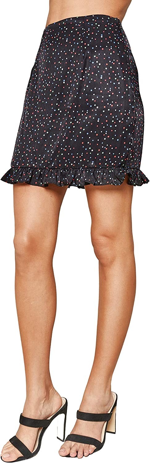Sugar Lips Women s Star Print Ruffle Mini Skirt