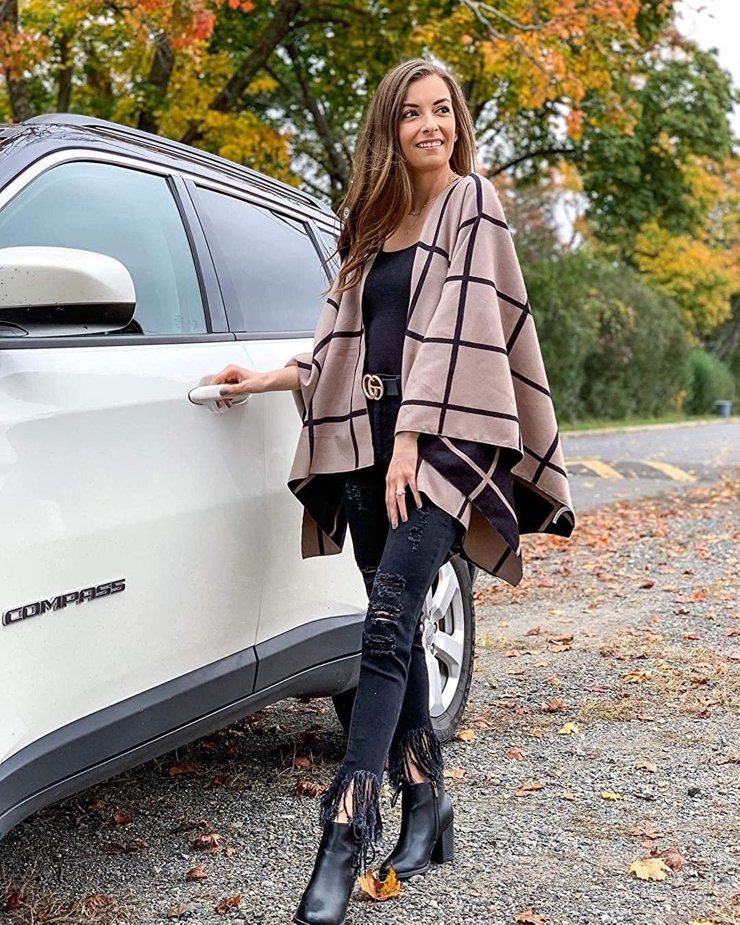 Moss Rose Women s Shawl Wrap Poncho Ruana Cape Open Front Cardigan Shawls for Fall Winter