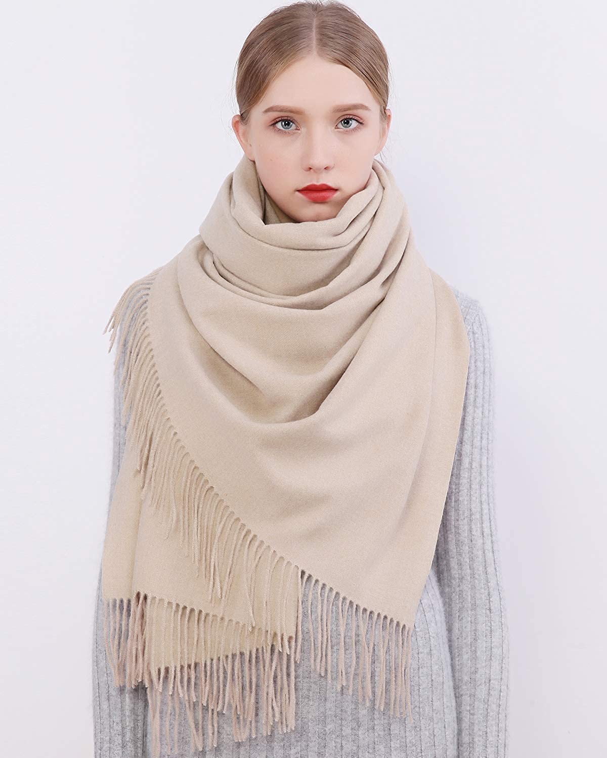 RIIQIICHY Winter Scarfs for Women Pashmina Shawls Wraps for Evening Dresses Large Warm Soft Scarves