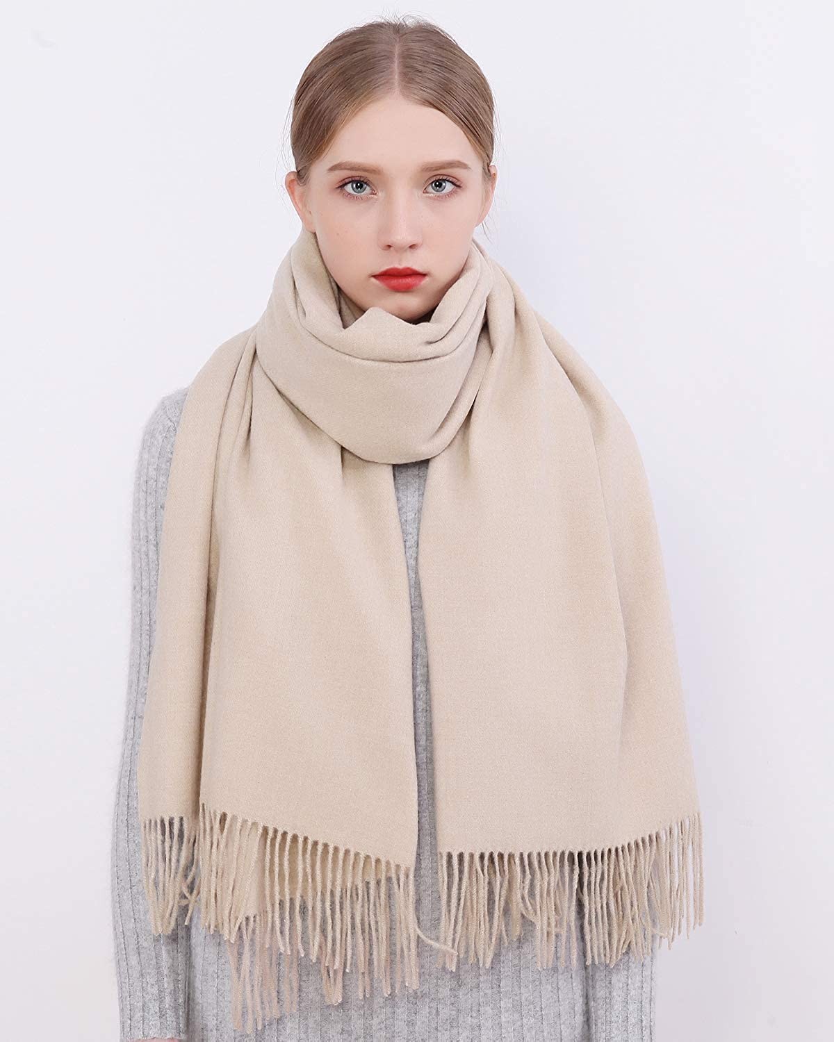 RIIQIICHY Winter Scarfs for Women Pashmina Shawls Wraps for Evening Dresses Large Warm Soft Scarves