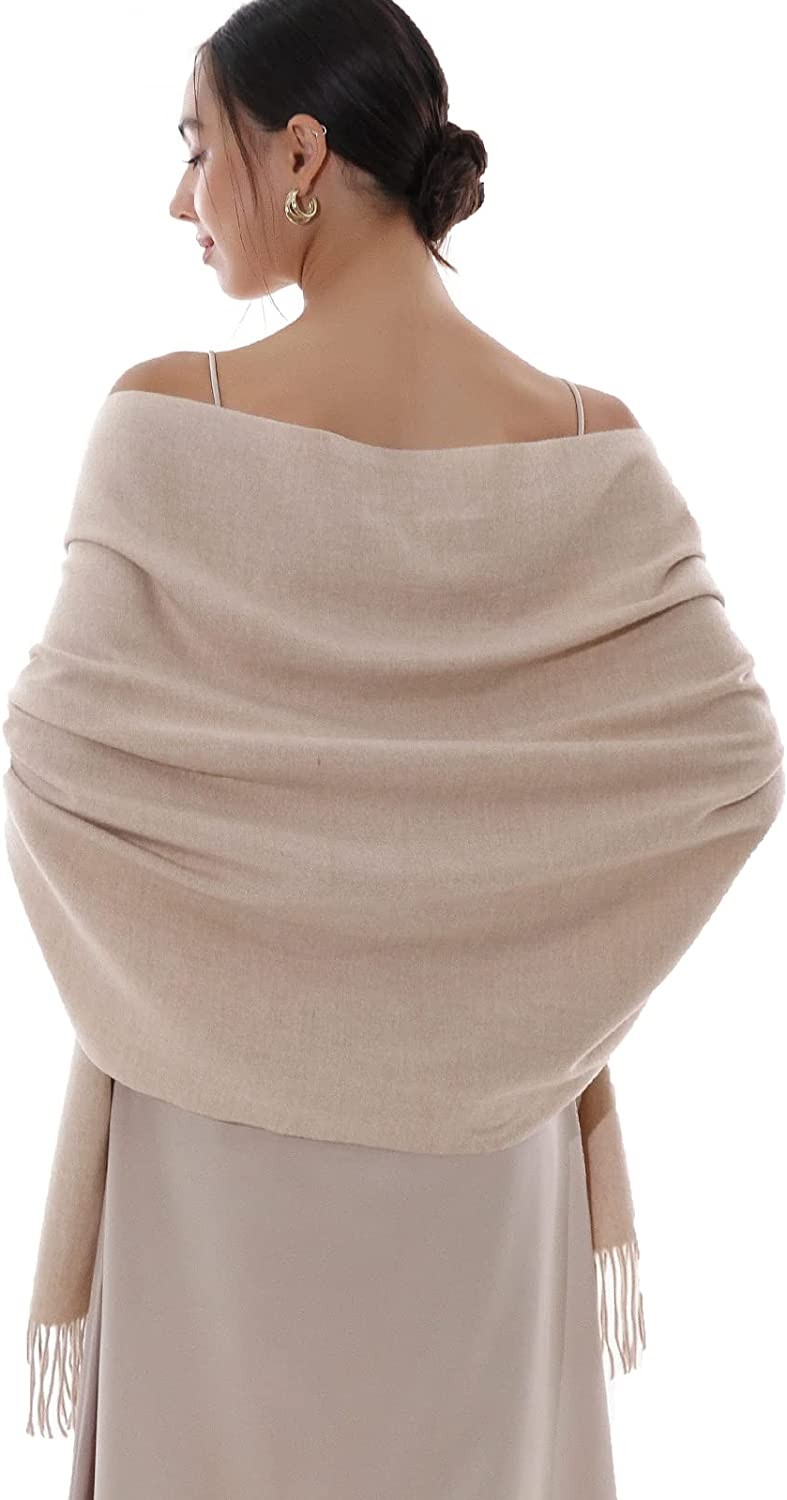 RIIQIICHY Winter Scarfs for Women Pashmina Shawls Wraps for Evening Dresses Large Warm Soft Scarves