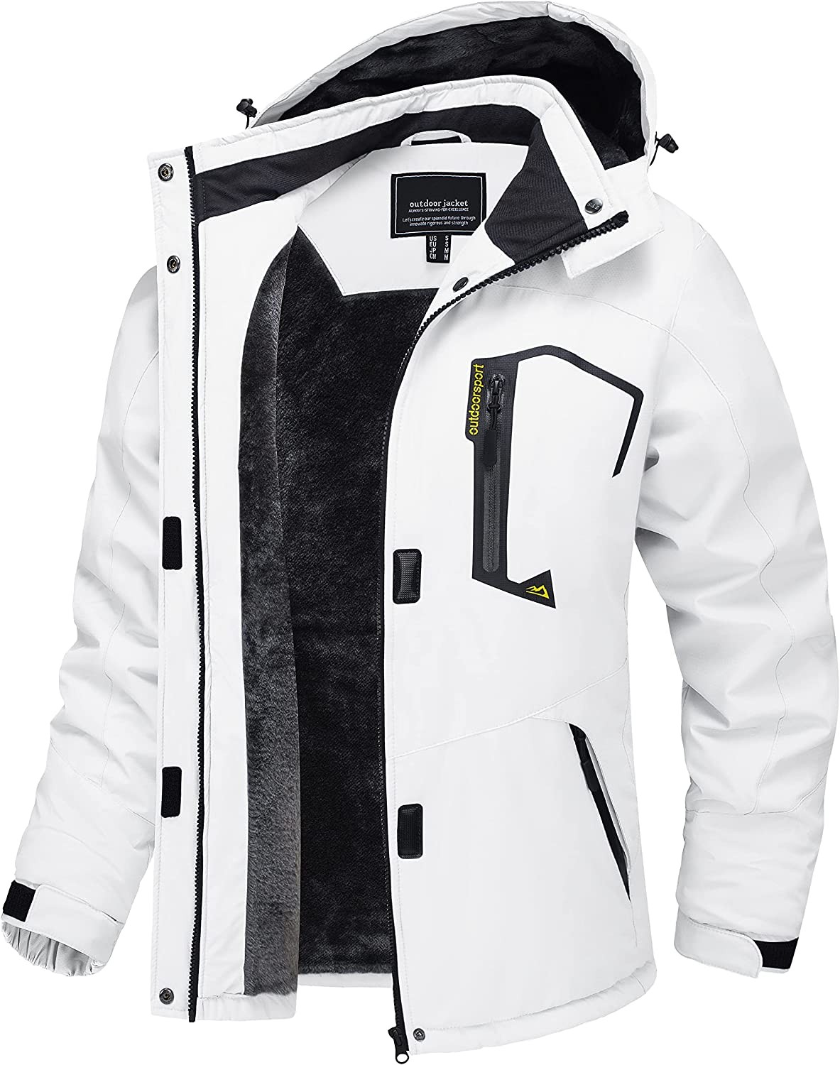 TACVASEN Women s Waterproof Ski Jacket Hooded Fleece Lined Warm Winter Jacket Snow Coat Mountain Windproof Rain Windbreaker