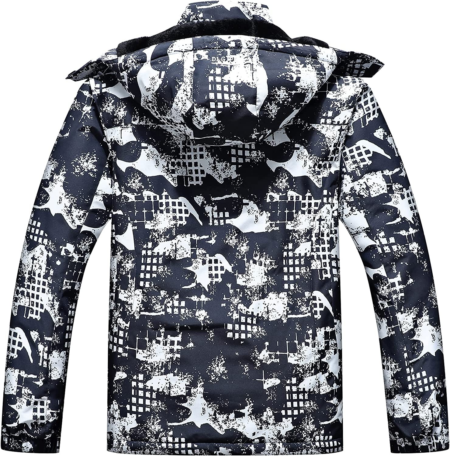 DLGJPA Men s Mountain Waterproof Ski Jacket Hooded Windbreakers Windproof Raincoat Winter Warm Snow Coat