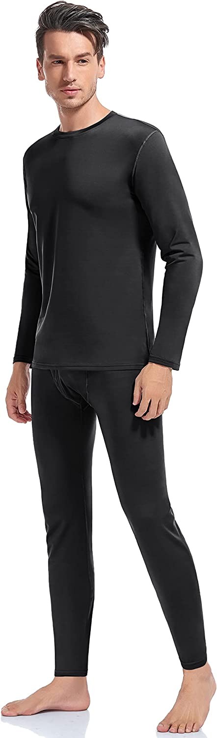 Thermal Underwear for Men - Long Johns with Fleece Lined Cold Weather Base Layer Pajama Set