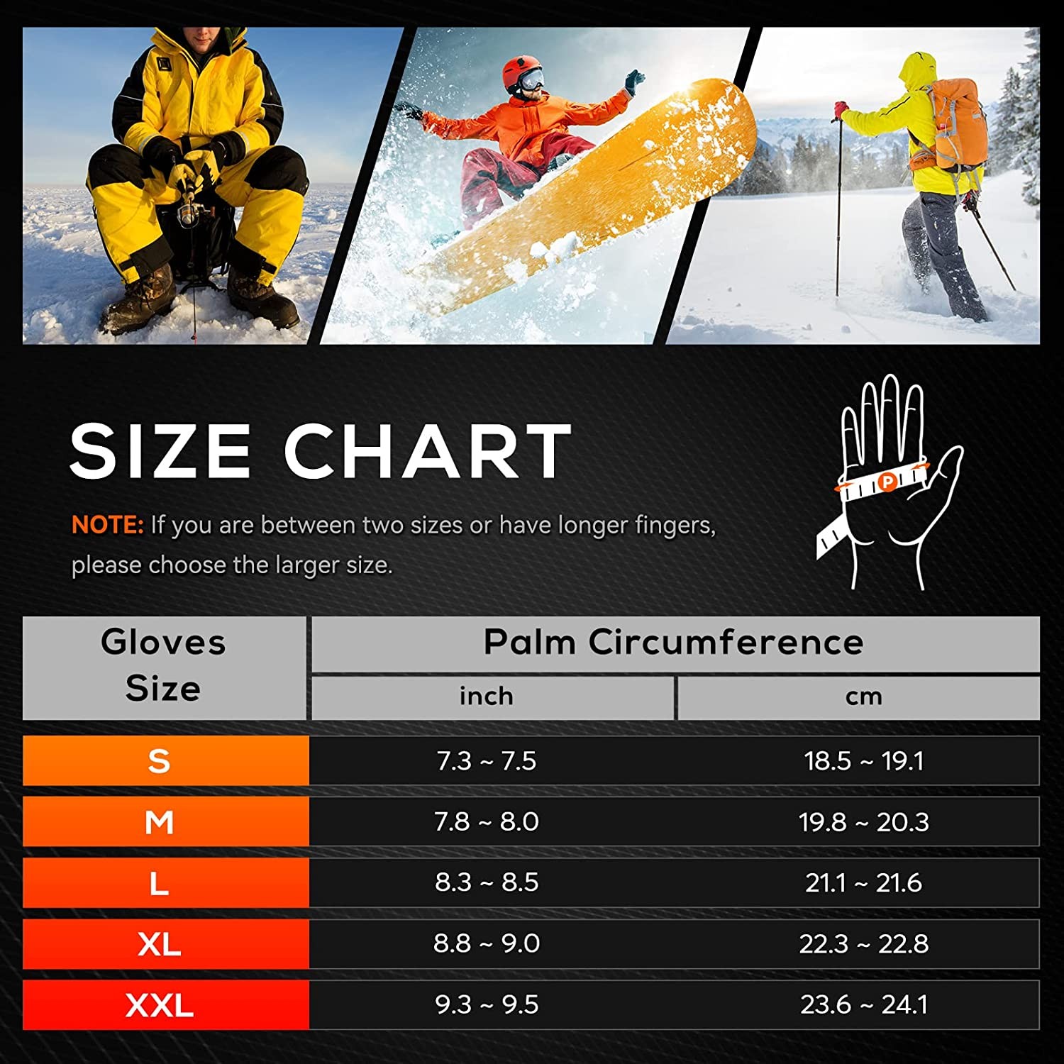 Heated Gloves for Men Women 7.4V Battery 22.2KW.H Rechargeable Heated Ski Gloves Touchscreen Waterproof Electric Heated Gloves for Winter Outdoor Work Skiing Hiking Camping Raynaud