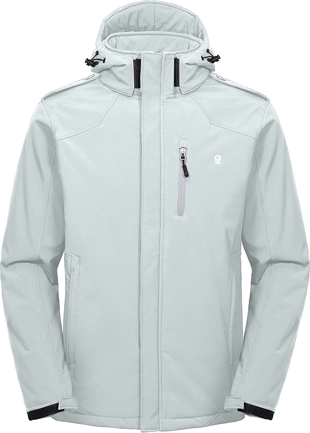 Little Donkey Andy Men s Warm Sherpa Lined Winter Softshell Jacket Windproof Mountain Ski Snow Coat with Removable Hood