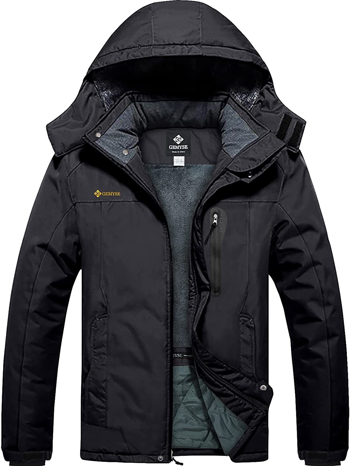 GEMYSE Men s Mountain Waterproof Ski Snow Jacket Winter Windproof Rain Jacket