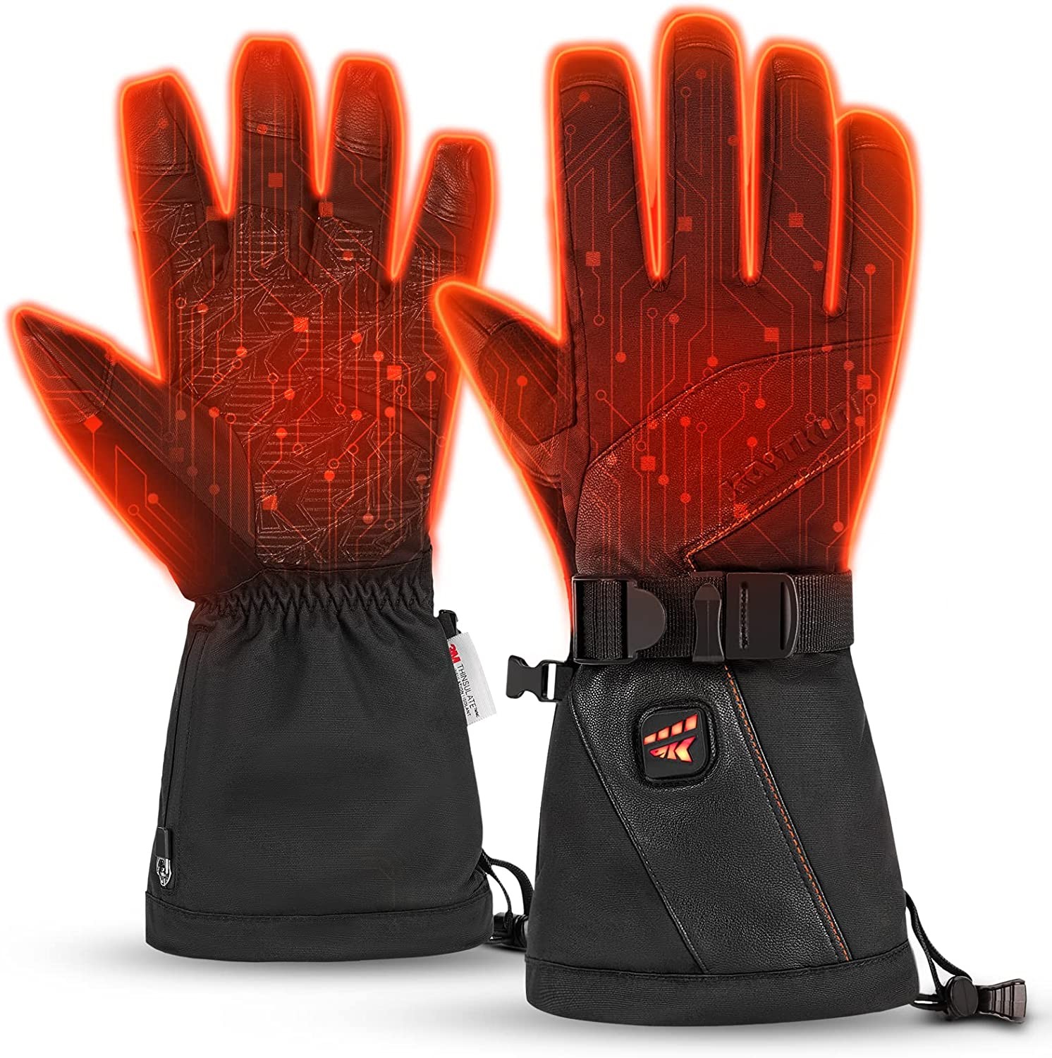 KastKing Polar Blast Heated Gloves, All Around Safe Warmth, Waterproof, Rechargeable Winter Snow Gloves for Men Women, Fishing Skiing, or any Cold Weather Activity