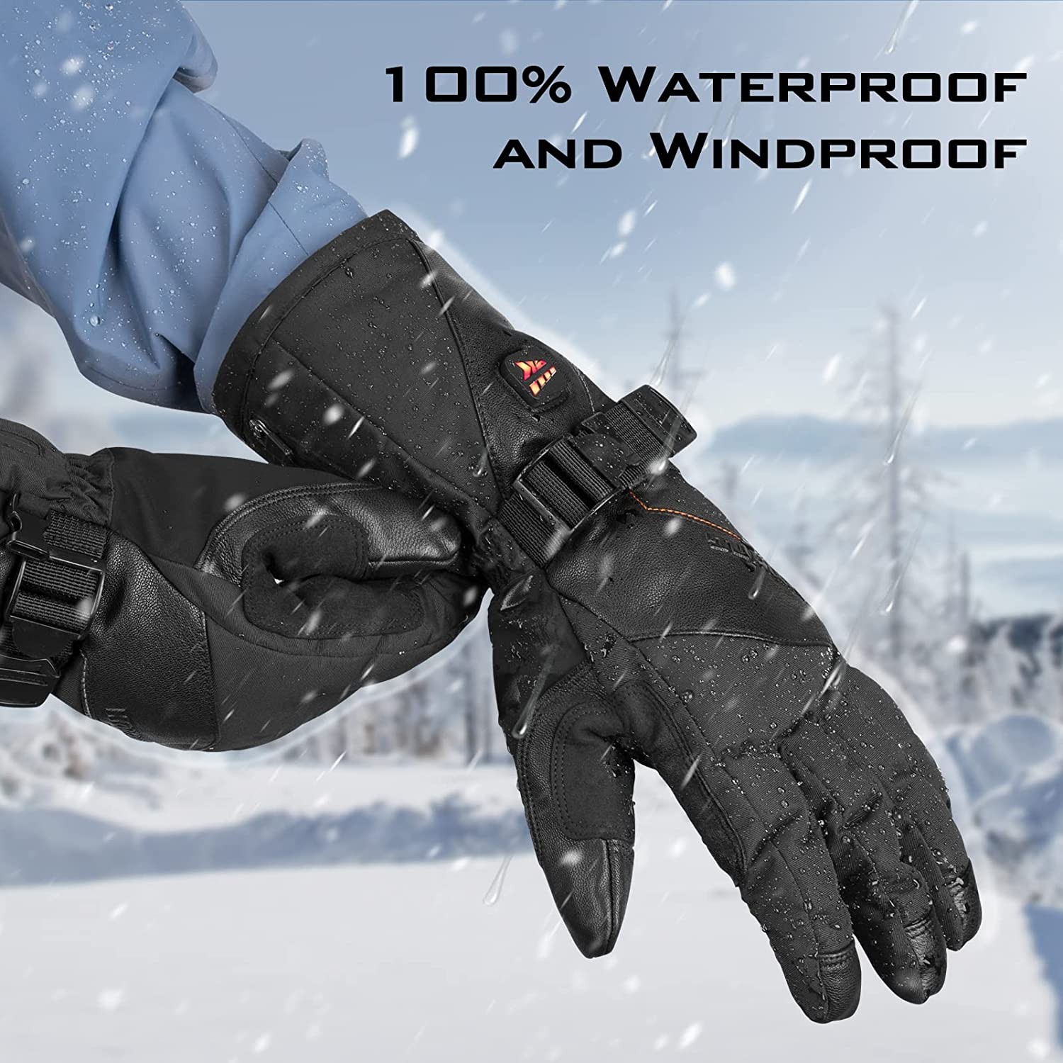 KastKing Polar Blast Heated Gloves, All Around Safe Warmth, Waterproof, Rechargeable Winter Snow Gloves for Men Women, Fishing Skiing, or any Cold Weather Activity