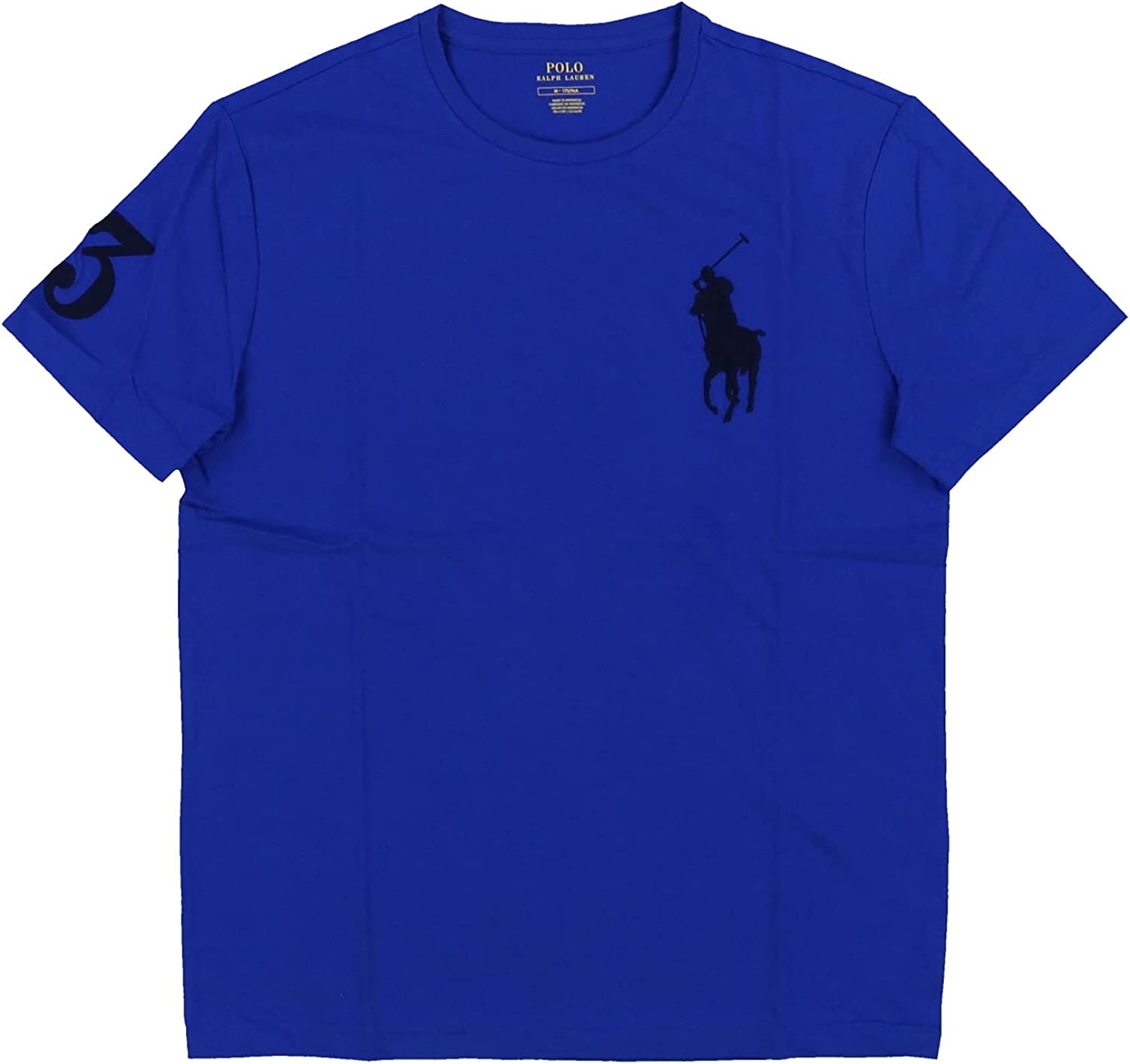 Polo Ralph Lauren Mens Crew Neck Big Pony T-Shirt (S, Royal Blue)